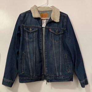 Levi's Denim Jacket - Sherpa Lining - Kids Size L